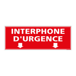 Panneau Signalisation Incendie INTERPHONE D'URGENCE (A0560)