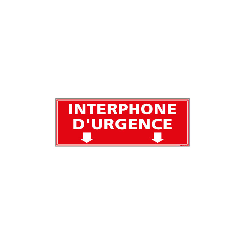 Panneau Signalisation Incendie INTERPHONE D'URGENCE (A0560)