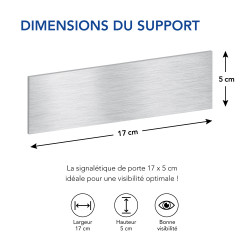 Dimensions du support plaque de porte