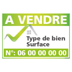 PANNEAU A VENDRE PERSONNALISABLE VERT AKYLUX 3,5mm - 600x400mm (G1474)