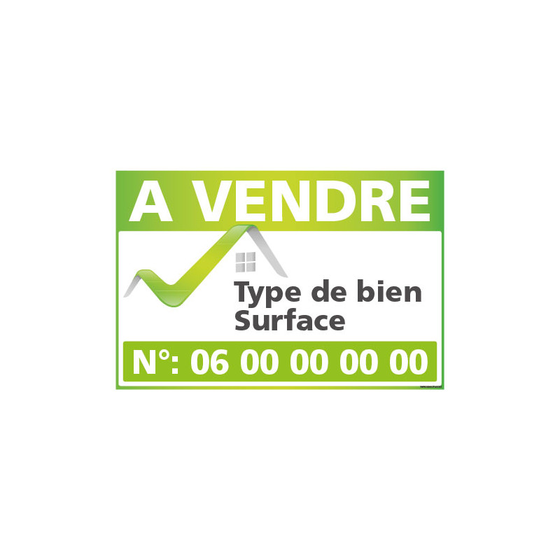 PANNEAU A VENDRE PERSONNALISABLE VERT AKYLUX 3,5mm - 600x400mm (G1474)