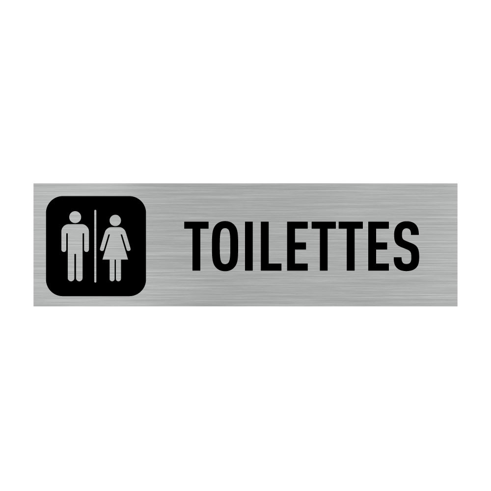 Plaque de Porte Toilettes. Pictogramme WC. Signalisation Toilettes