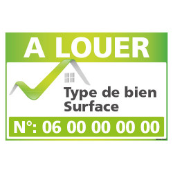 PANNEAU A LOUER PERSONNALISABLE VERT AKYLUX 3,5mm - 600x400mm (G1475)