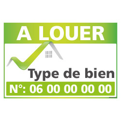 PANNEAU A LOUER PERSONNALISABLE VERT AKYLUX 3,5mm - 600x400mm (G1477)