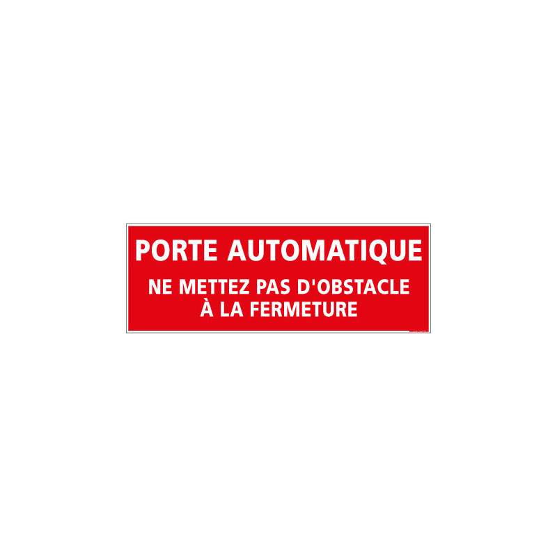 Panneau Signalisation Incendie PORTE AUTOMATIQUE (A0562)