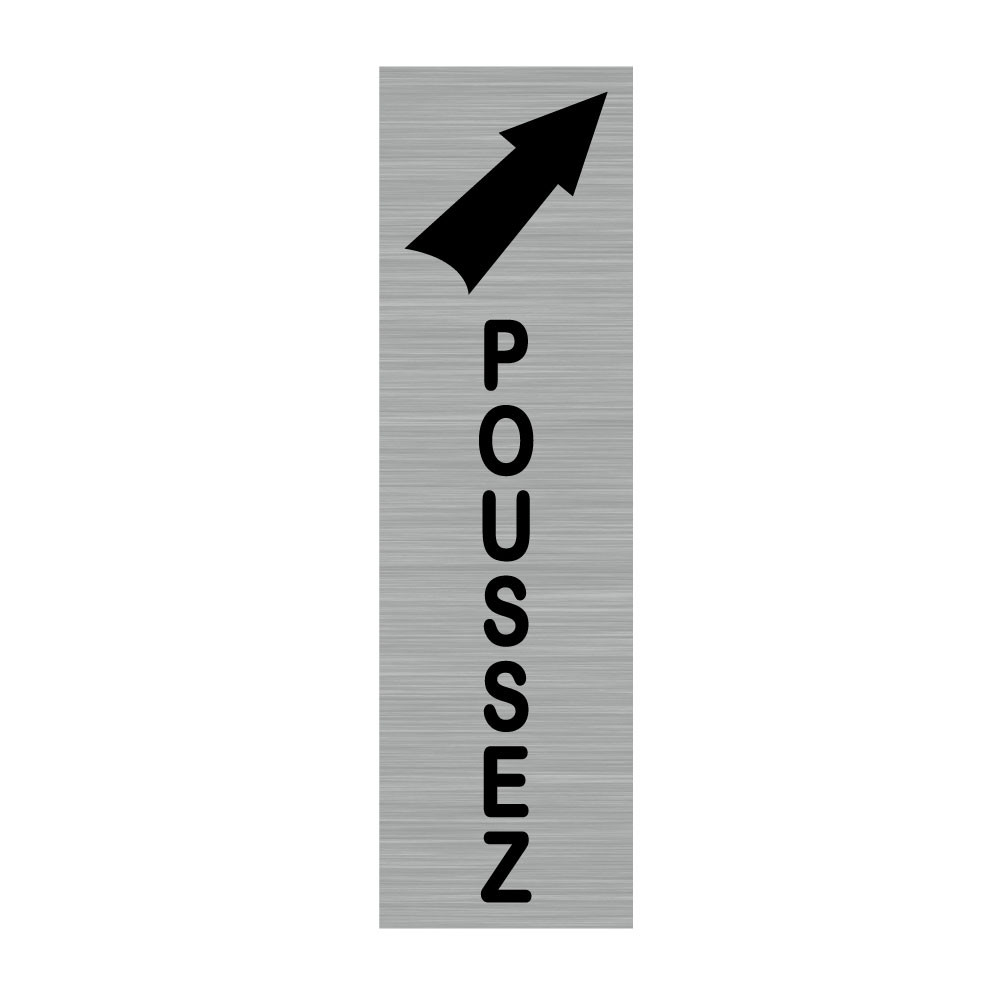 Plaque murale rectangulaire avec signalétique Poussez Plaque murale rectangulaire avec signalétique Poussez