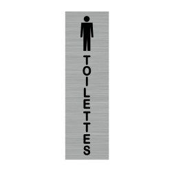 Plaque murale rectangulaire avec signalétique Toilettes Hommes
