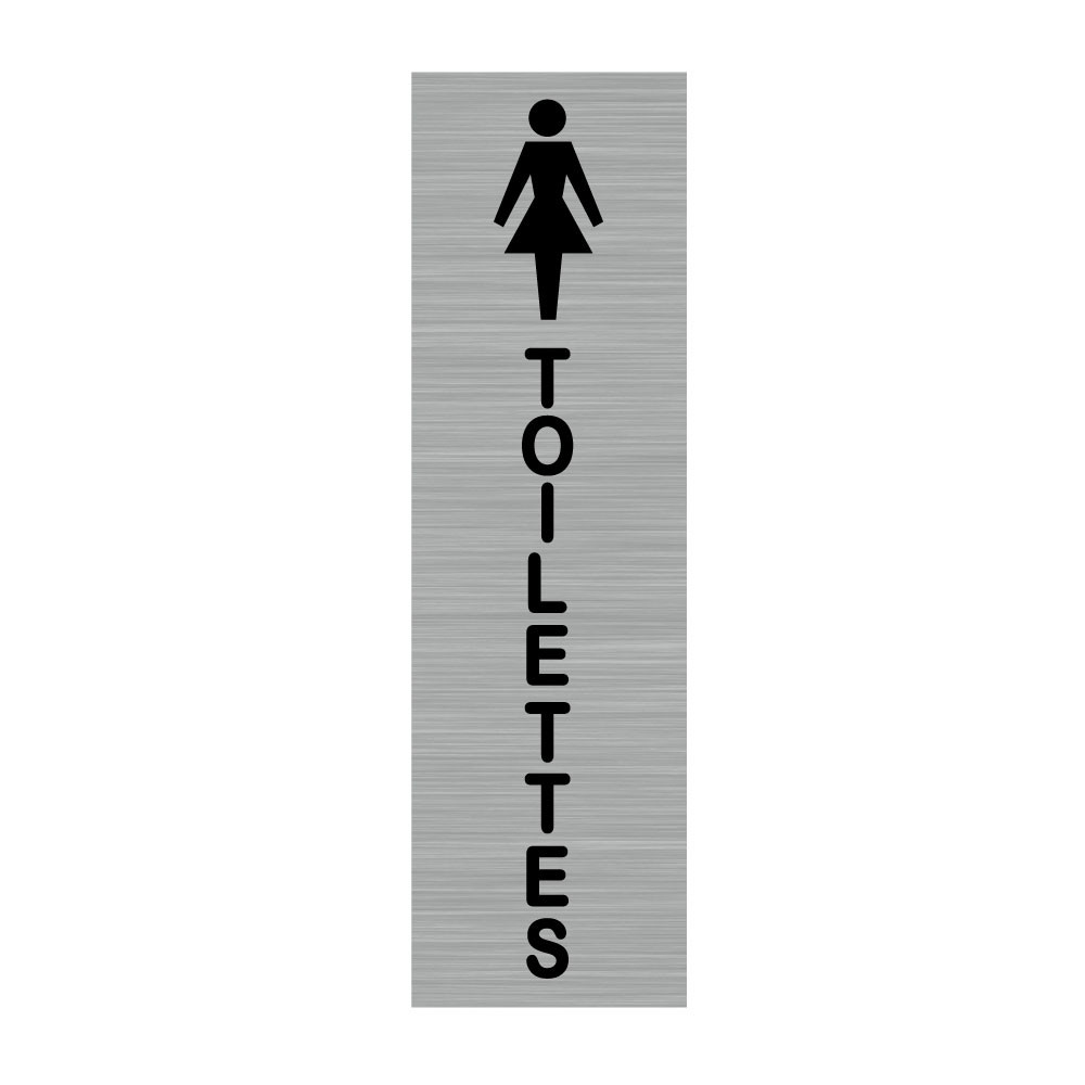 Plaque murale rectangulaire avec signalétique Toilettes Femmes
