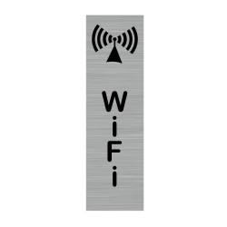 Plaque murale rectangulaire avec signalétique Wifi