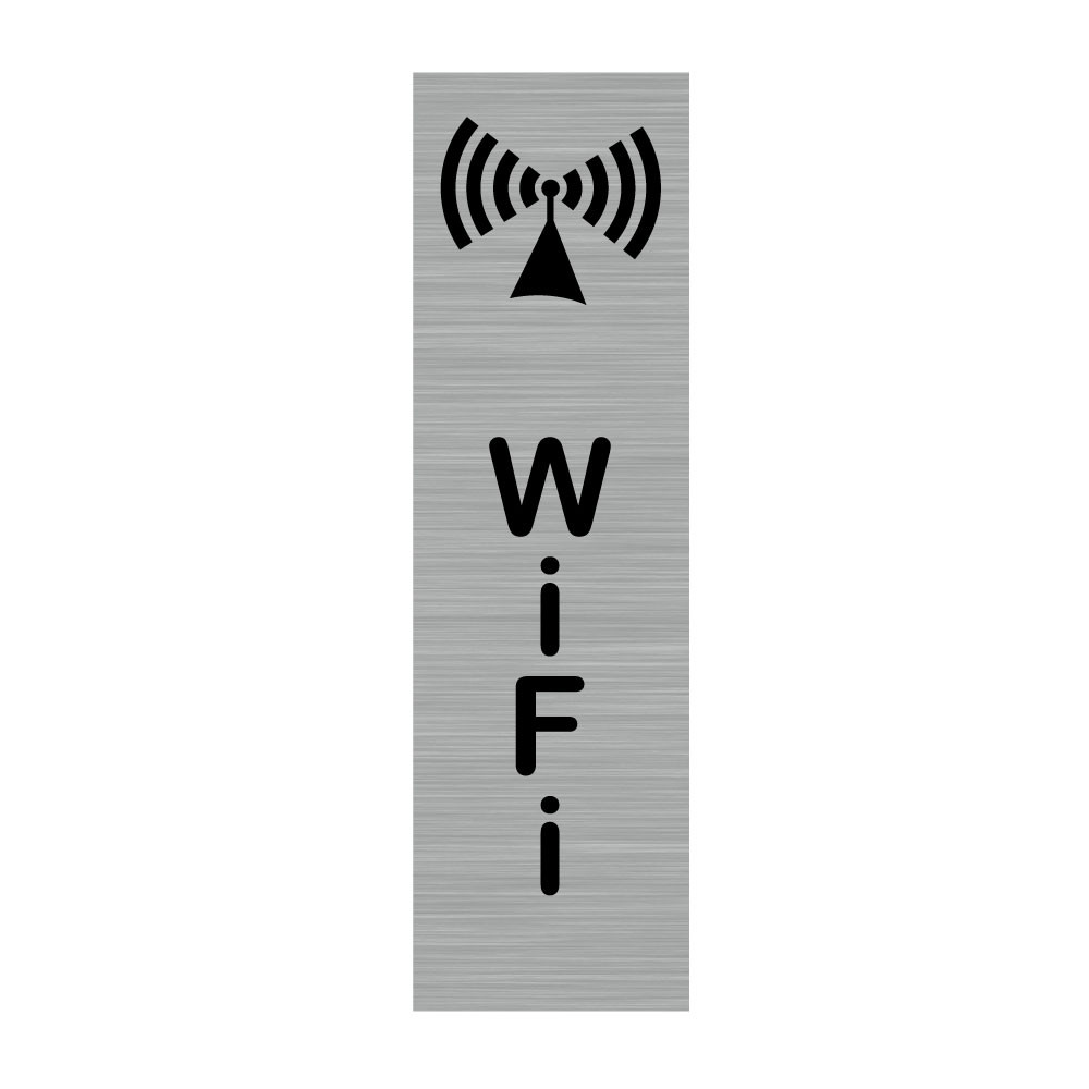 Plaque murale rectangulaire avec signalétique Wifi Plaque murale rectangulaire avec signalétique Wifi