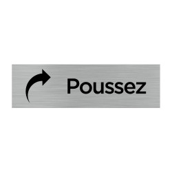 Plaque de porte poussez