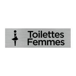 Plaque murale rectangulaire avec signalétique Toilettes Femmes