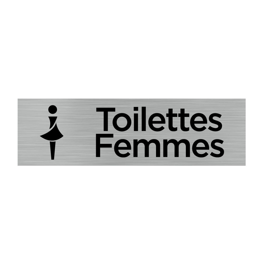 Plaque murale rectangulaire avec signalétique Toilettes Femmes