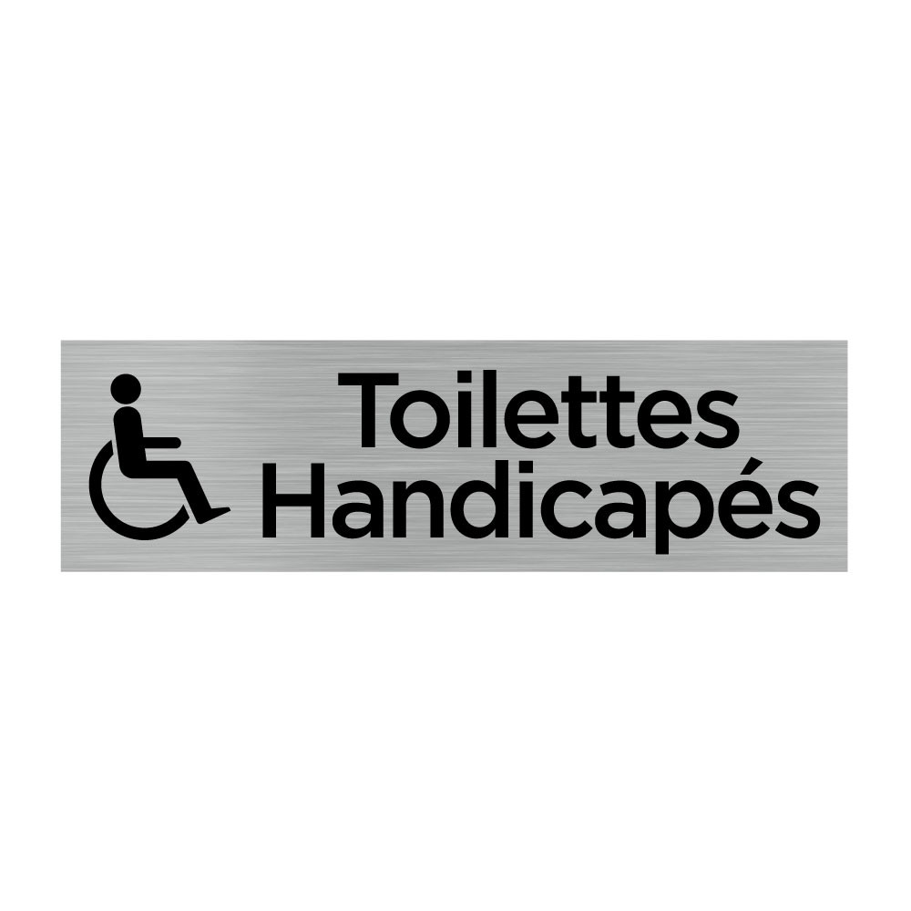 Plaque murale rectangulaire avec signalétique Toilettes Handicapés Plaque murale rectangulaire avec signalétique Toilettes Handicapés