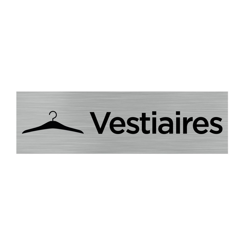Plaque murale rectangulaire avec signalétique Vestiaires Plaque murale rectangulaire avec signalétique Vestiaires