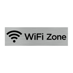 Plaque murale rectangulaire avec signalétique Zone Wifi