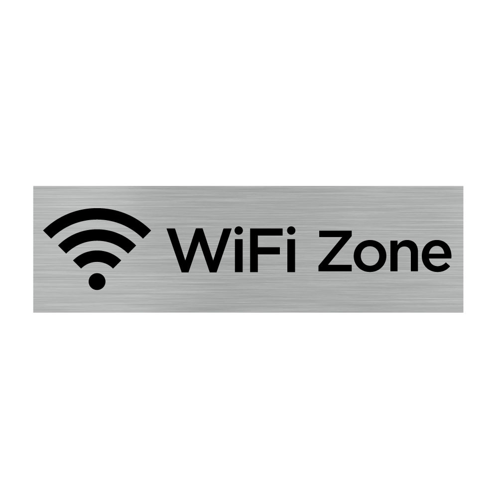 Plaque murale rectangulaire avec signalétique Zone Wifi Plaque murale rectangulaire avec signalétique Zone Wifi