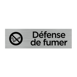 Plaque murale rectangulaire avec signalétique Défense de fumer