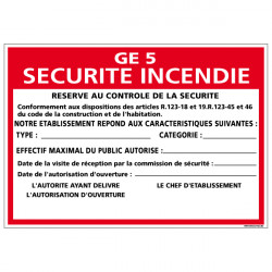 Panneau Consignes GE Securite incendie (A0573)