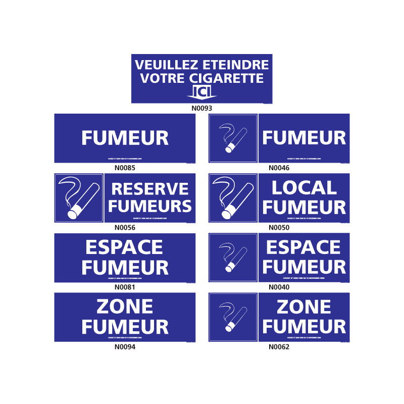 Panneau ESPACE FUMEUR ((local, zone, etc.)