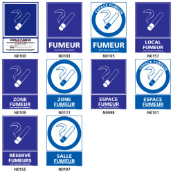 Panneau FUMEUR (espace, local, etc.)