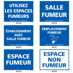 Panneau ESPACE FUMEUR (salle, emplacement, etc.)