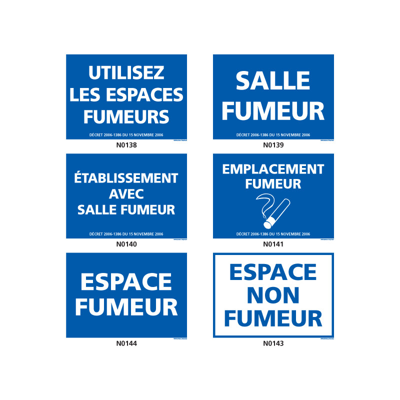 Panneau ESPACE FUMEUR (salle, emplacement, etc.)