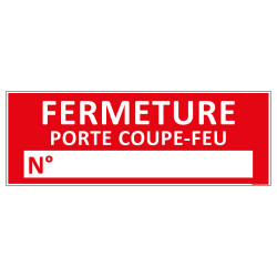 Panneau fermeture porte coupe feu (A0575)