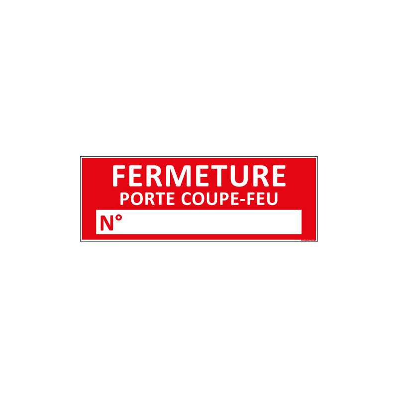 Panneau fermeture porte coupe feu (A0575)