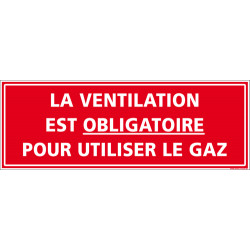 Panneau la ventilation est obligatoire (A0576)