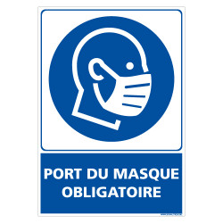 PANNEAU OBLIGATION DE PORTER UN MASQUE POUR DES MESURES D'HYGIENE (E0727)