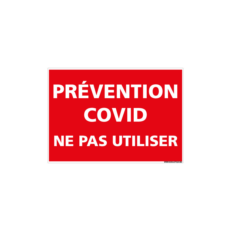 PANNEAU PREVENTION COVID - NE PAS UTILISER (E0729)