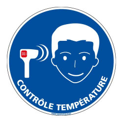 PANNEAU DE PRISE DE TEMPERATURE OBLIGATOIRE - PREVENTION SANITAIRE (E0732)