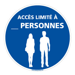 SIGNALISATION COVID19 - ACCES LIMITE AUX PERSONNES - NOMBRE PERSONNALISABLE (E0746-PERSO)