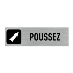 Plaque de porte rectangulaire Poussez