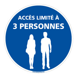 SIGNALISATION COVID19 - ACCES LIMITE AUX PERSONNES - NOMBRE PERSONNALISABLE (E0746-PERSO)