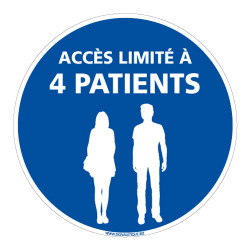 PANNEAU DE SIGNALISATION COVID-19 - ACCES LIMITE AUX PATIENTS - NOMBRE PERSONNALISABLE (E0748-PERSO)