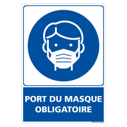 PANNEAU COVID 19 PORT DU MASQUE OBLIGATOIRE (E0753)