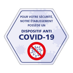 ADHESIF INFORMATIF - DISPOSITIF ANTI COVID-19 INSTALLER DANS VOTRE ETABLISSEMENT (G1549)