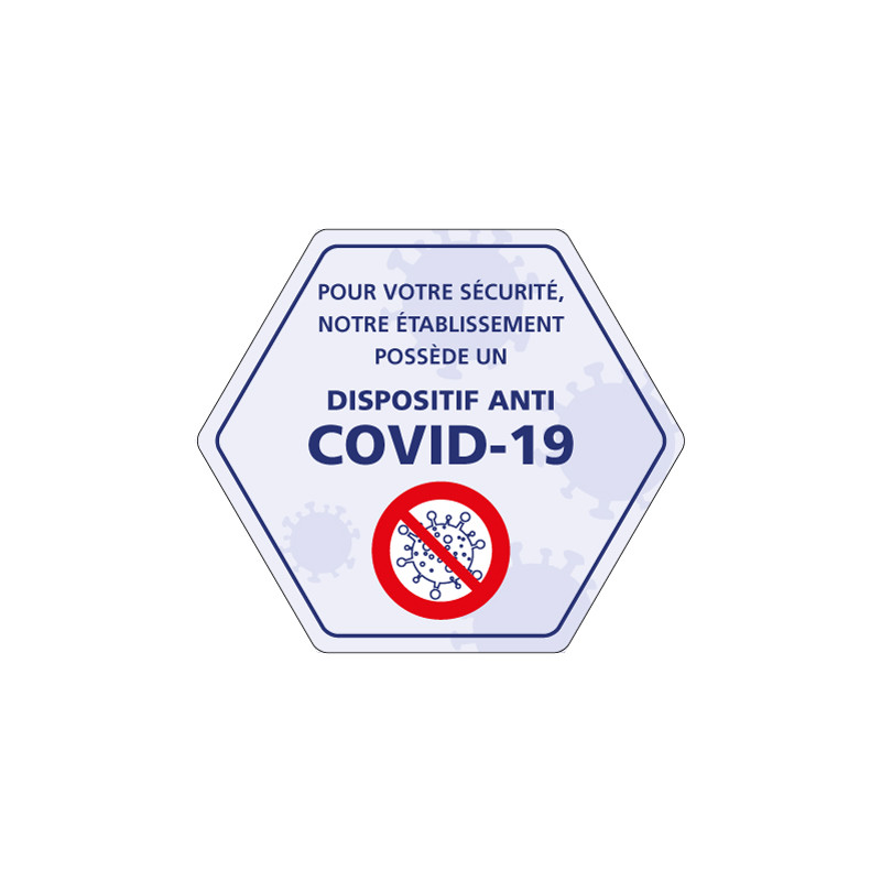 ADHESIF INFORMATIF - DISPOSITIF ANTI COVID-19 INSTALLER DANS VOTRE ETABLISSEMENT (G1549)