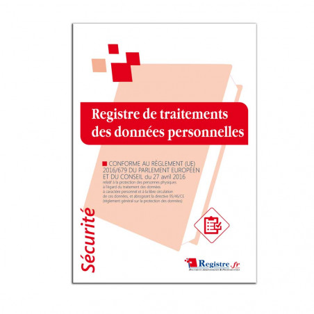 Registre Traitement Données Personnelles RGPD - Format A4 64 Pages Conforme CNIL | Obligatoire Entreprises