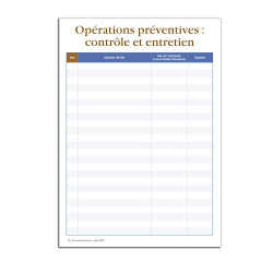 Carnet de maintenance spécial BTP complet