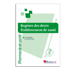 Registre des décès pour établissement de santé