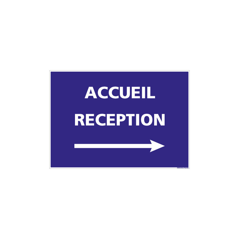 PANNEAU INFORMATIF CORONAVIRUS - ACCUEIL RECEPTION FLECHE VERS LA DROITE (H0517_FD)