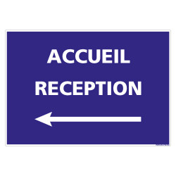 PANNEAU INFORMATIF COVID-19 - ACCUEIL RECEPTION FLECHE VERS LA GAUCHE (H0517_FG)