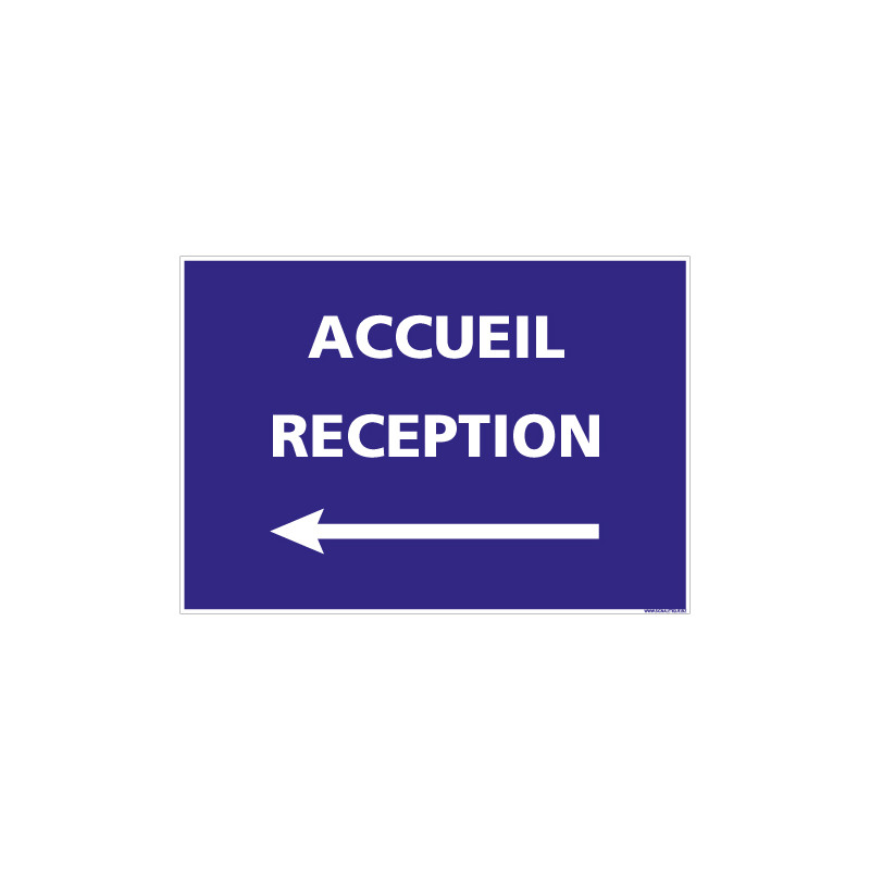 PANNEAU INFORMATIF COVID-19 - ACCUEIL RECEPTION FLECHE VERS LA GAUCHE (H0517_FG)