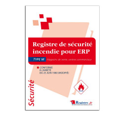 Registre de sécurité incendie pour ERP, type M