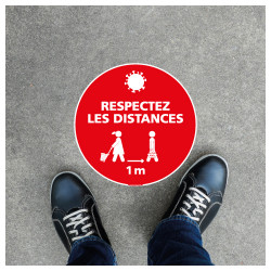 SIGNALETIQUE AU SOL COMMERCES COVID 19 - GESTES BARRIERES CORONAVIRUS - DISTANCES DE SECURITE