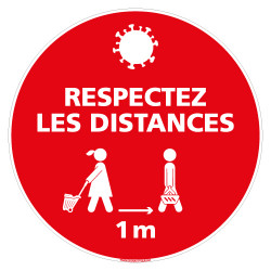 SIGNALETIQUE AU SOL COMMERCES COVID 19 - GESTES BARRIERES CORONAVIRUS - DISTANCES DE SECURITE