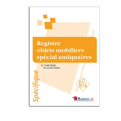 Registre objets mobiliers spécial antiquaires